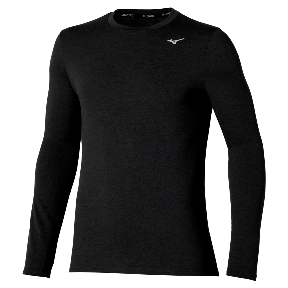 Mizuno Core Impulse Long Sleeve Tee Schwarz Herren Grösse S